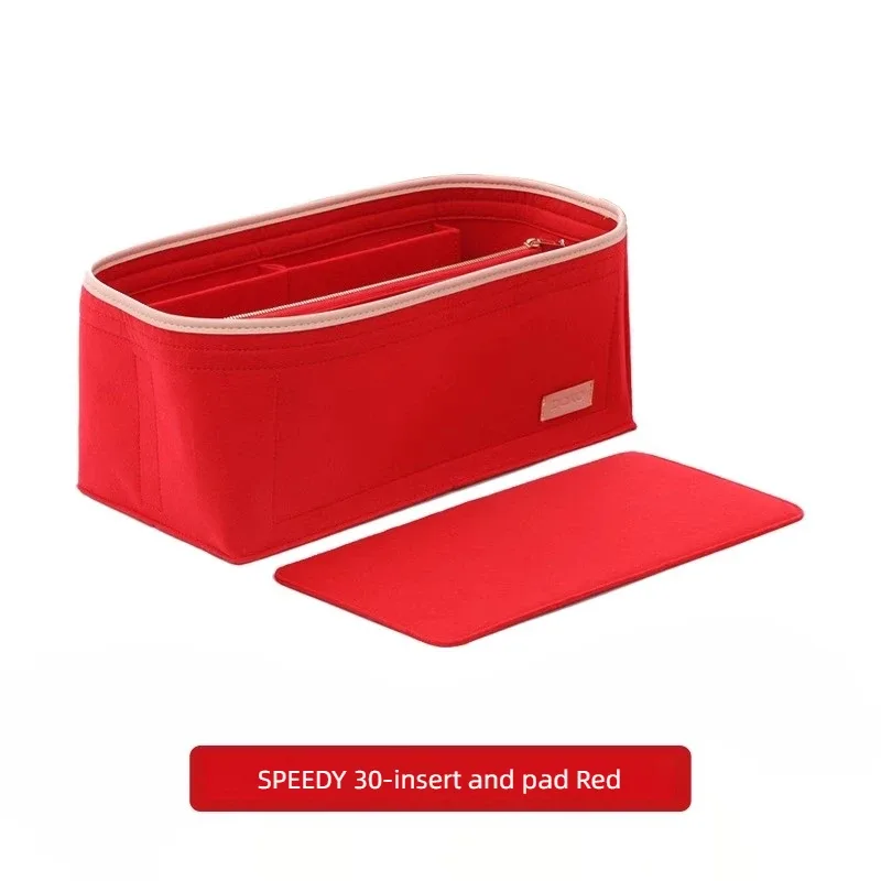 insert organisateur de sac à main pour lv speedy25 30 35, organisateur de sac fourre-tout, séparateur de sac, insert organisateur en feutre, avec fermeture éclair pocke tbag dans le sac