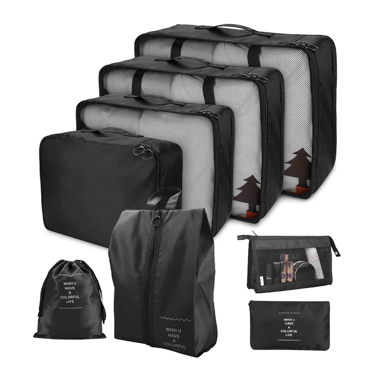 organisateur voyage sacs rangement oxford doux polyvalent transparent respirant fermeture éclair durabledurable pliable transport facile conception boucle empilable vêtements