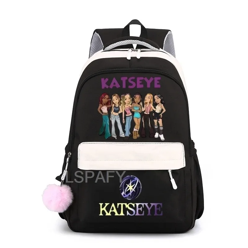 sac à dos pour ordinateur portable katseye funny teenager, sac d'école en toile cool pour femmes, sacs à dos d'étudiant de haute qualité, sac d'école tendance pour filles