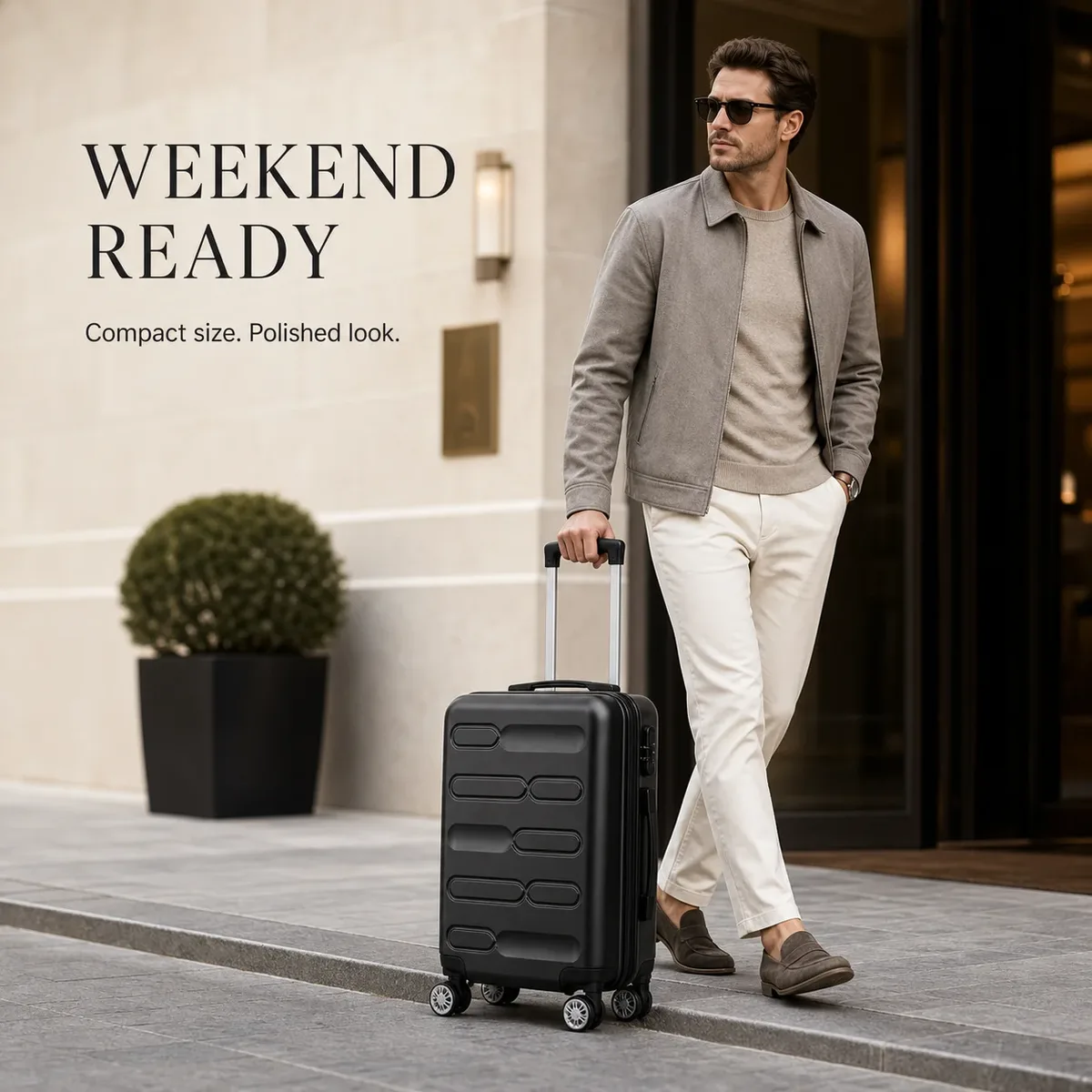 valise cabine 55*40*20cm, 20 pouces, compatible avec plusieurs compagnies aériennes, roues détachables, poignée télescopique à trois sections, plusieurs compartiments, coque rigide, affaires, voyages de week-end, cadeau de vacances