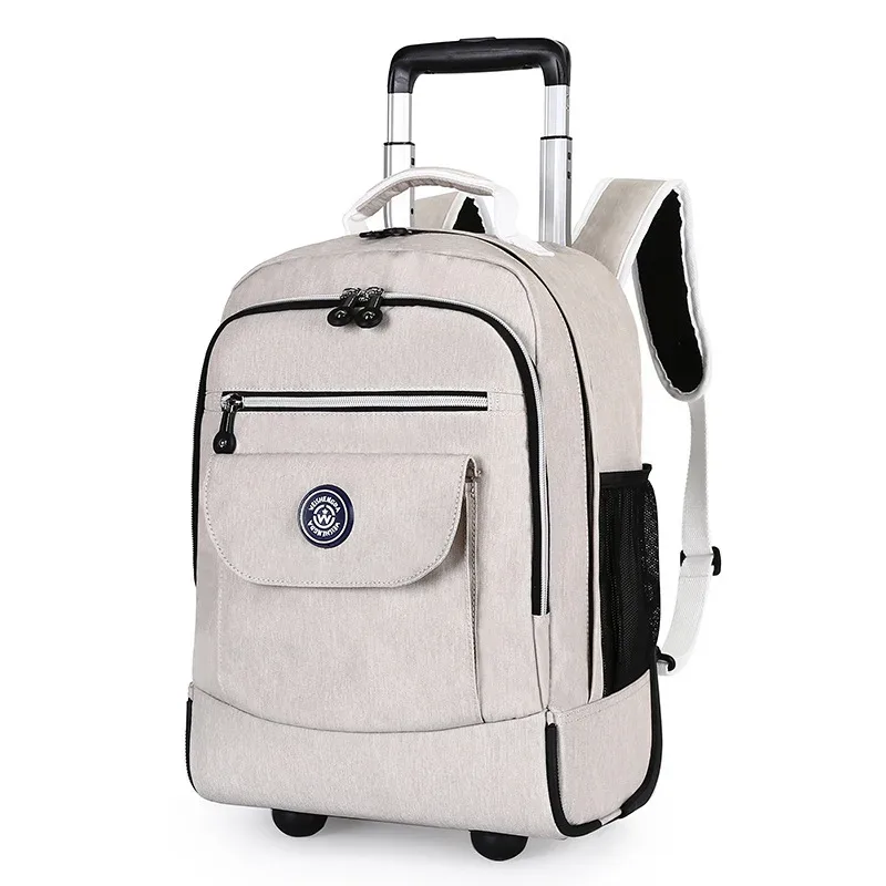 mode chariot bagages sac à dos avec roues voyage grande capacité chariot sacs bagages roulants ordinateur portable d'affaires sac d'école