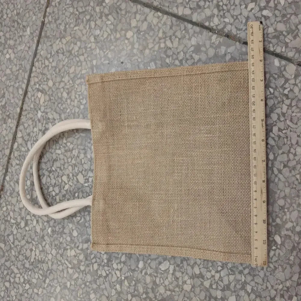 sac fourre-tout en toile de jute imperméable vintage, sacs en bambou, sac à main beige décontracté de grande capacité, sacs de plage portables, sacs d'évaluation de voyage