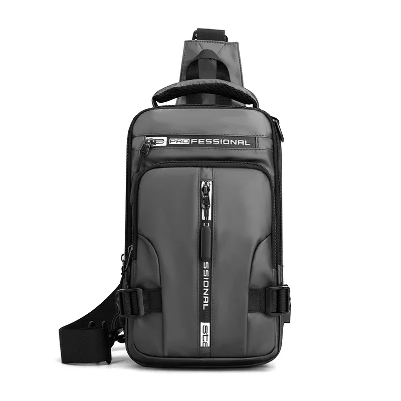 sac à bandoulière pour homme, sac porté en travers de la poitrine avec port de chargement usb, sac de voyage imperméable en nylon, sac messager polyvalent pour homme.