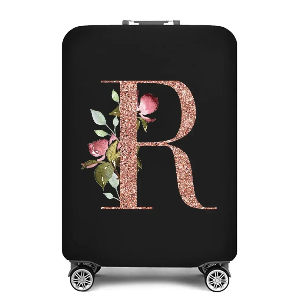 juste de protection élastique pour bagages, optique portable, housse anti-poussière simple, protection anti-rayures, impression or rose, accessoires de voyage