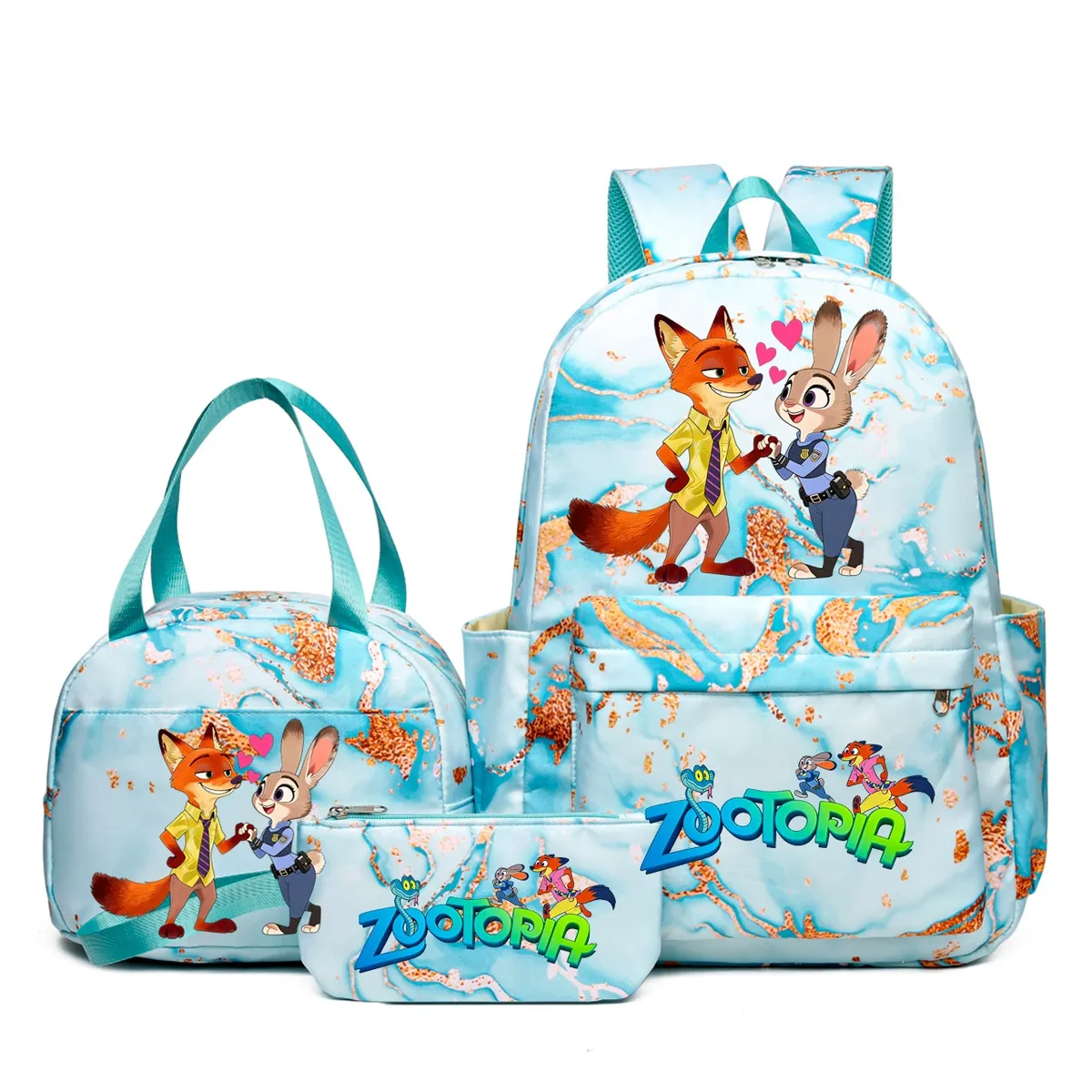 sacs à dos katseye music 3 pièces pour femmes et filles, sacs à dos de voyage et d'extérieur dégradés avec sacs à déjeuner, légers, pour adolescents, ordinateur portable, mochila