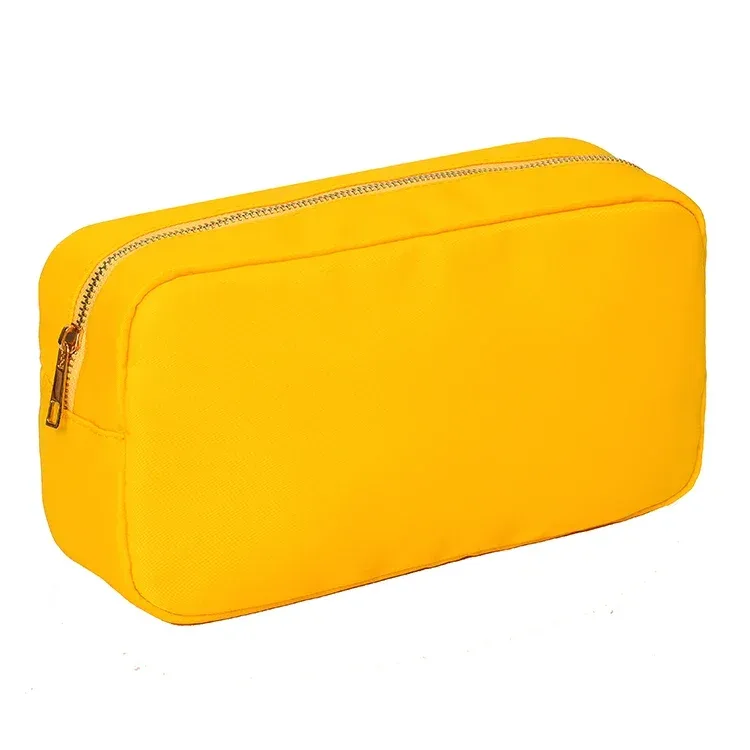 trousse de toilette en nylon personnalisée pour femme et fille, poudres cosmétique de voyage, fermeture éclair, document solide, trousse de maquillage personnalisée, diy