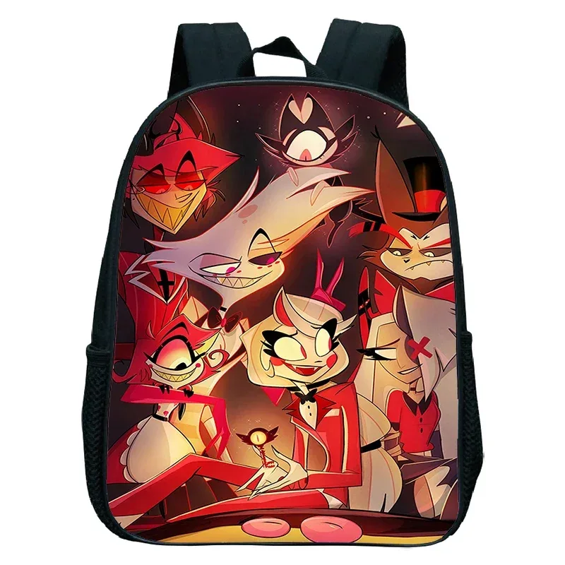 sacs à dos anime hazbin tendance, sacs de maternelle imperméables pour filles et garçons, cartable d'école anime hotel, petit sac à dos pour enfants, mochila