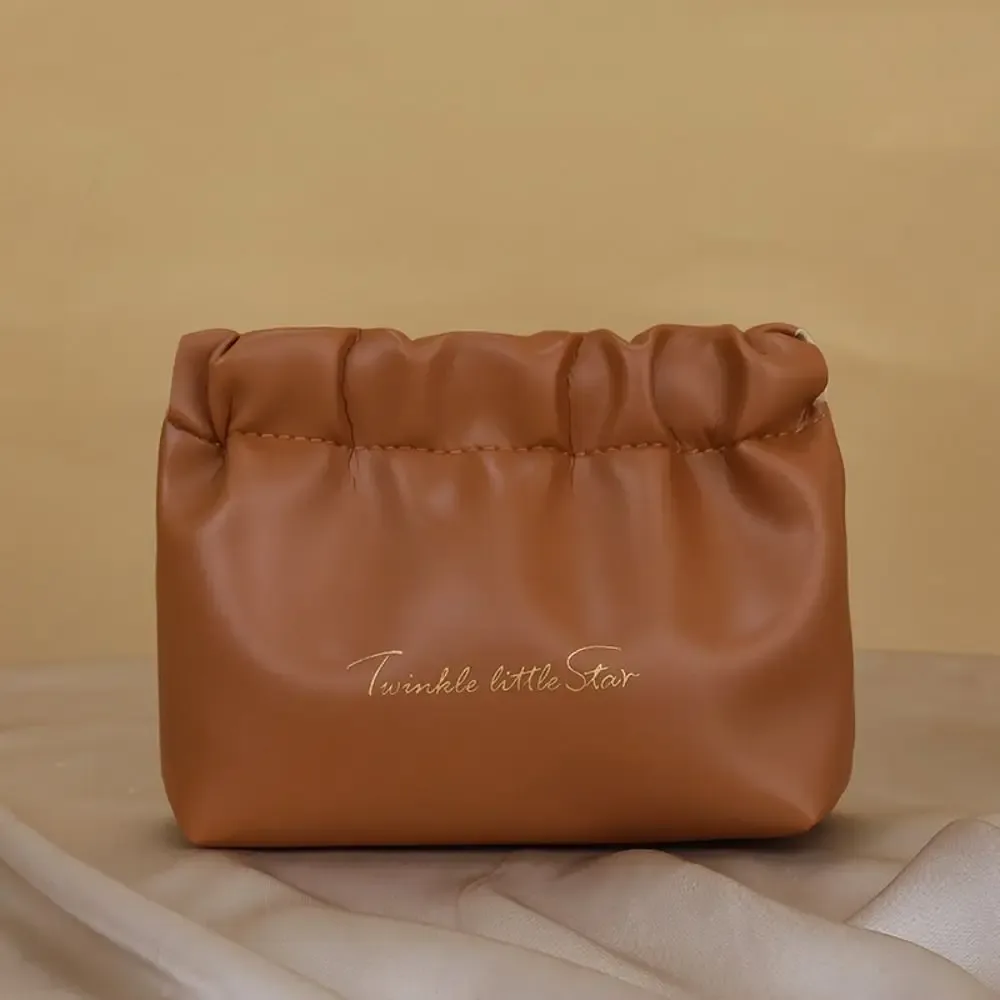 mini trousse de maquillage en cuir pu, sac de rangement, porte-monnaie, sac de rangement pour bijoux à fermeture automatique, sac à ressort, sac de voyage