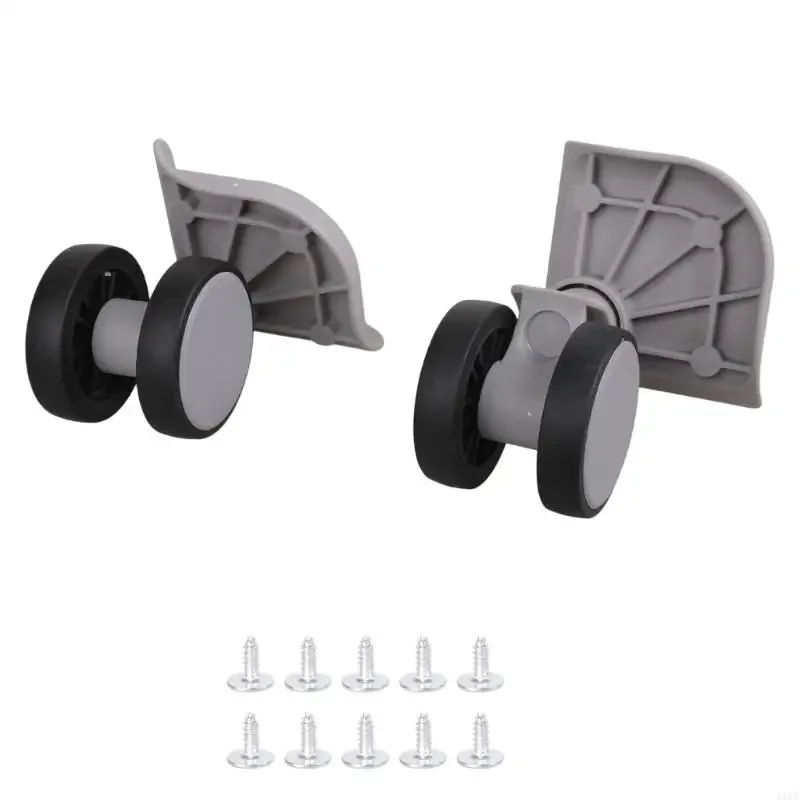 double roue remplacement plastique noir gris accessoire valise voyage affaires rechange facile installation silencieux stabilité surfaces iregulieres