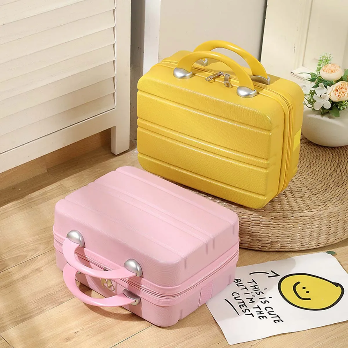 nouvelle valise tendance, trousse de toilette vintage 14 pouces, petite boîte de rangement, sac à maquillage, mini coffret cadeau de cérémonie, vente en gros