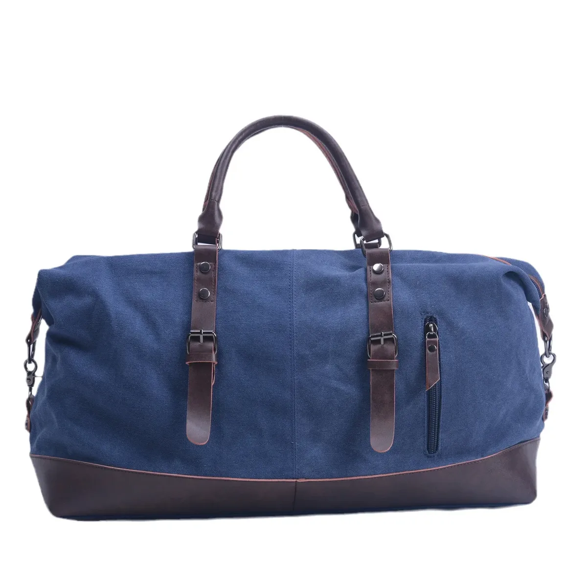 sac de voyage décontracté rétro européen et américain de grande capacité, sac messager en cuir pu et toile pour hommes, sac de sport fitness