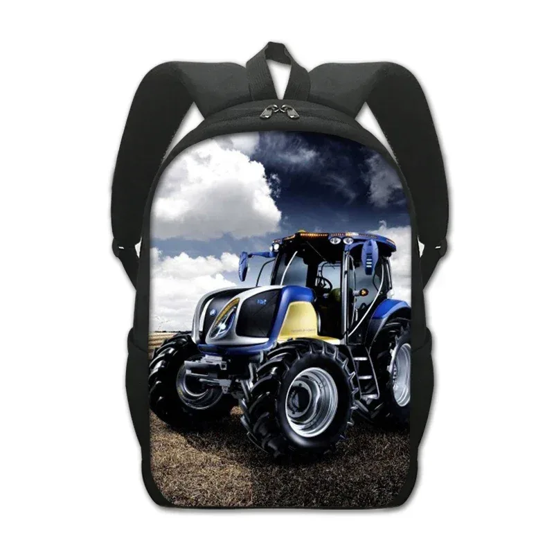 sac à dos imprimé tracteur fskins pour adolescents, sacs d'école pour enfants, sac à dos décontracté pour hommes, sac à dos pour ordinateur portable, sac de livre portable, 16 pouces