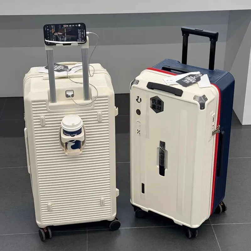 valise de voyage multifonctionnelle, 22/24/26/28 pouces, roues pivotantes silencieuses, grande capacité, bagage à roulettes avec poignée