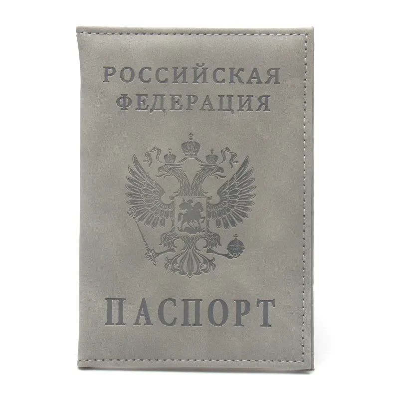 porte-passeport en cuir pour hommes et femmes, style fédération russe, étui pour passeport, porte-carte d'identité, porte-billet
