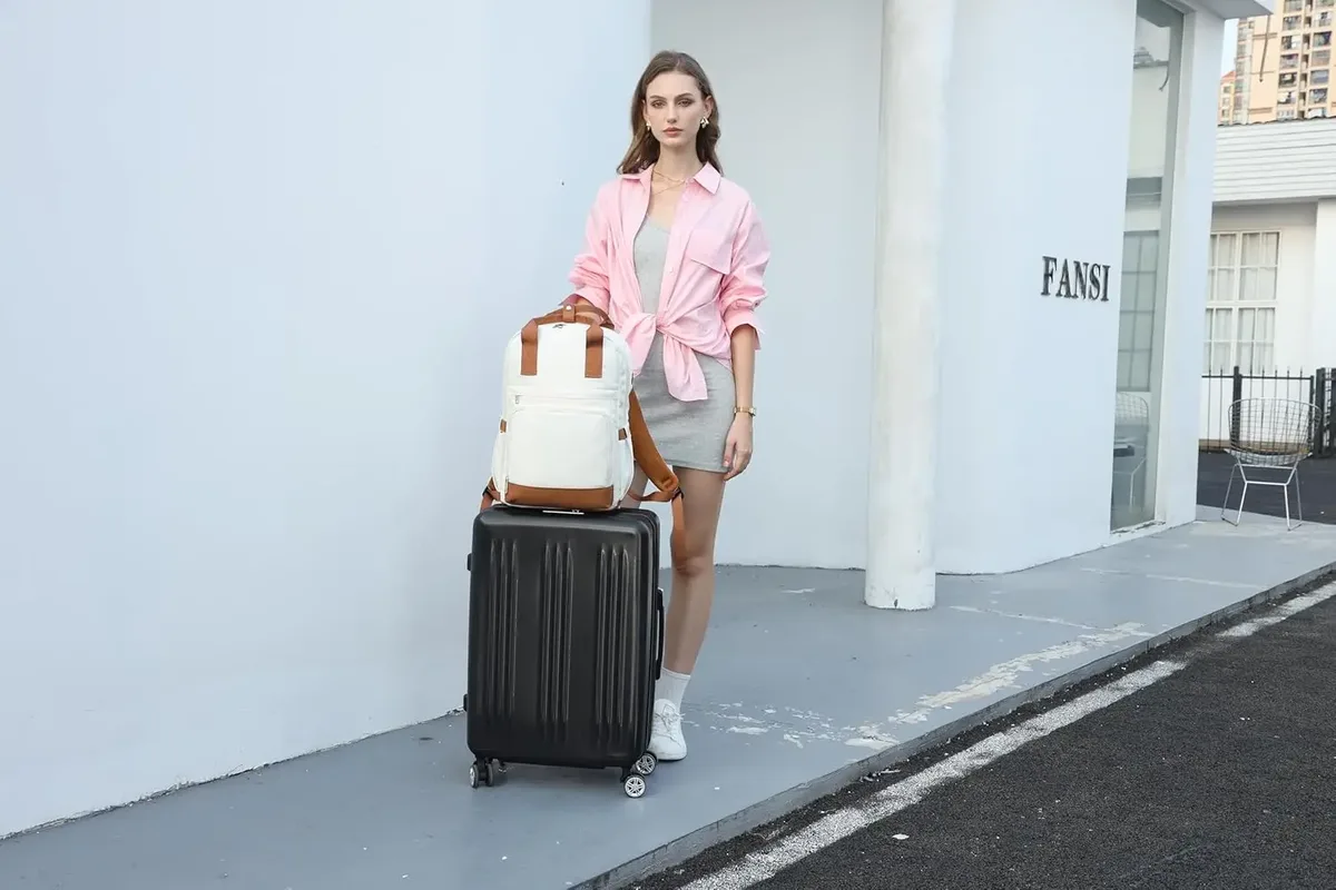 sac à dos kono pour femme 15,6 pouces, sac à dos pour ordinateur portable pour filles, sac à dos élégant pour le travail et les voyages, pour l'université, le bureau