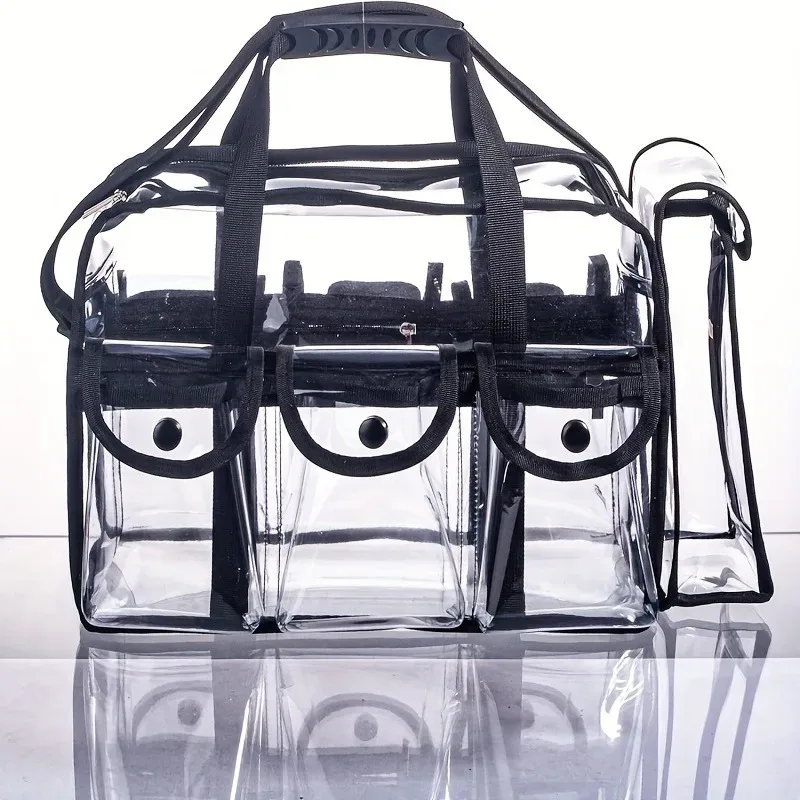 sac à cosmétiques transparent en pvc, étanche, grande capacité, organisateur de voyage, multifonctionnel, plage, natation, rangement, fourre-tout à bandoulière