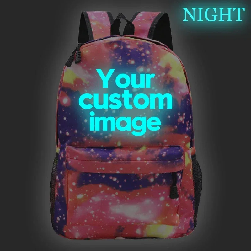 sac dos nylon unisexe motifs galactiques bleu rose gris noir scolaire voyage adolescents compartiment ordinateur poche téléphone
