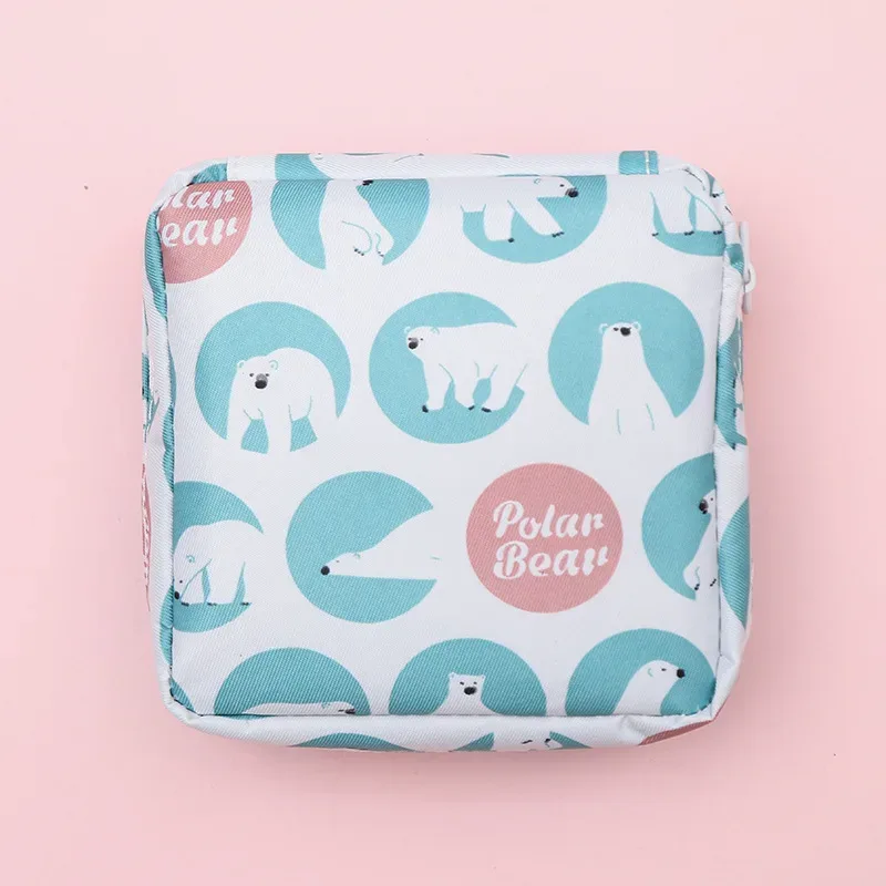 trousse polyester fleurs roses voyage cosmétiques maquillage femmes format carré motif cactus gris ours marbré