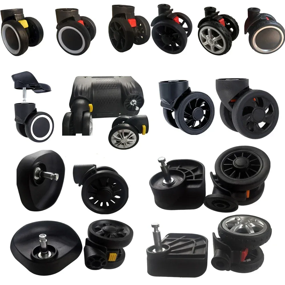 poignée enfichable avec roue amovible, table de déséclair, roues universelles parfaites, accessoires de valise, poulie de remplacement de bagage, pièces de réparation