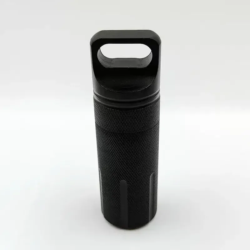 organisateur transport métal noir vert foncé orange compact portable pilules médicaments conteneur rangement extérieur sacoche