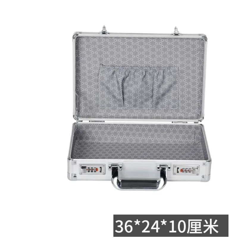 mallette rigide d'affaires avec serrure-boîte de sécurité de bureau coffre-fort pour documents pour fichiers, certificats, espèces, valise portable