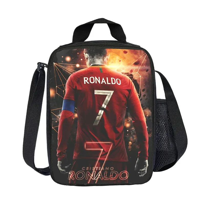 sac isotherme ronaldo cr football star, sacs à déjeuner isolés, conteneur à déjeuner, sac fourre-tout étanche, boîte à déjeuner, sacs de rangement pour aliments sportifs