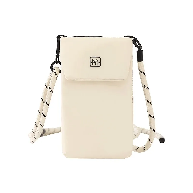 sac à bandoulière pour téléphone portable en nylon, pochette verticale avec poche zippée, portefeuille pour passeport, sac de rangement quotidien pour petits objets
