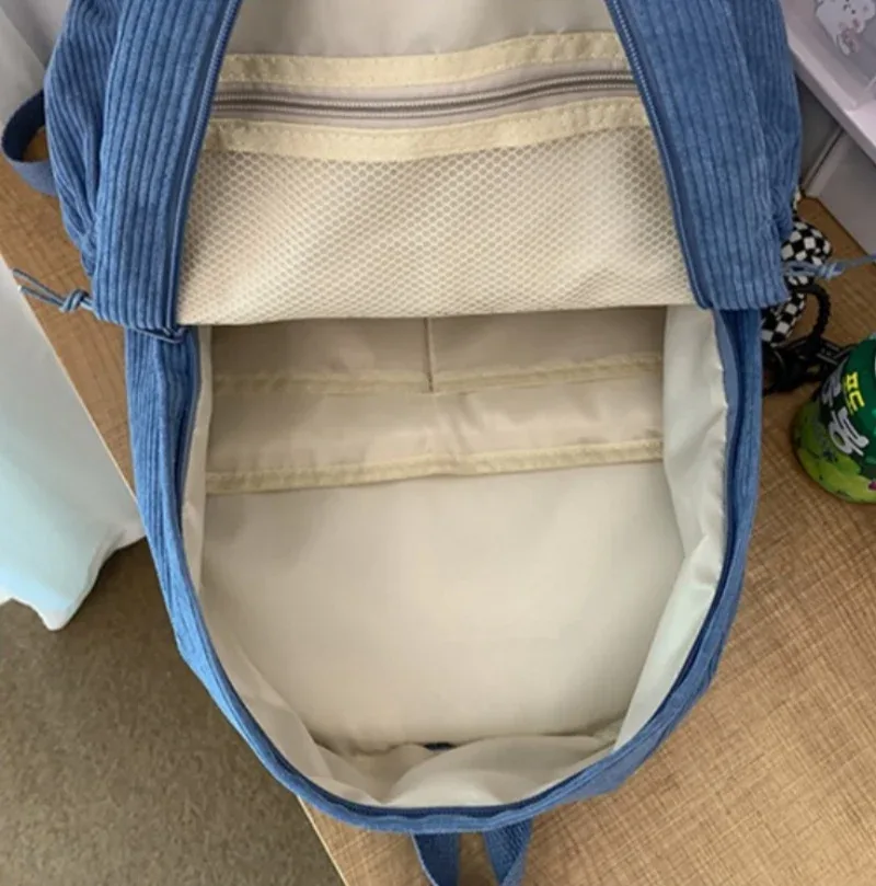 sac à dos personnalisé de grande capacité avec nom personnalisé, sac d'ordinateur de voyage de loisirs pour étudiants, sac en velours côtelé solide pour documents