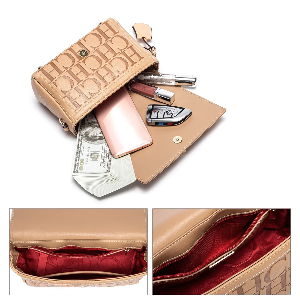 sac à bandoulière pour femme, avec imprimé lettres, adapté au travail, aux courses et aux voyages des femmes