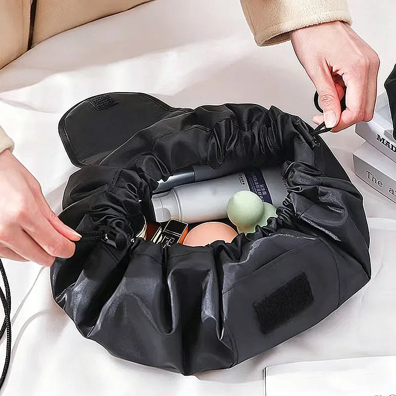 sac de rangement de voyage pour maquillage, sac cosmétique à cordon pour femmes, pochette portable, trousse de toilette étanche, étui de beauté