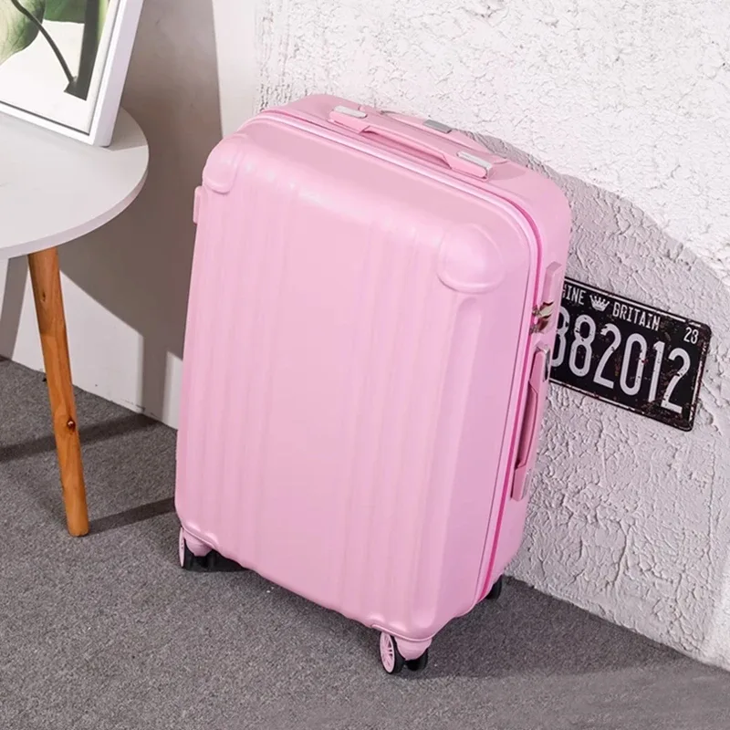 nouvelle valise à roulettes rose mignonne pour filles, valise trolley pour femmes avec roues pivotantes, valise d'école adorable pour étudiantes, valise à code, bagage cabine