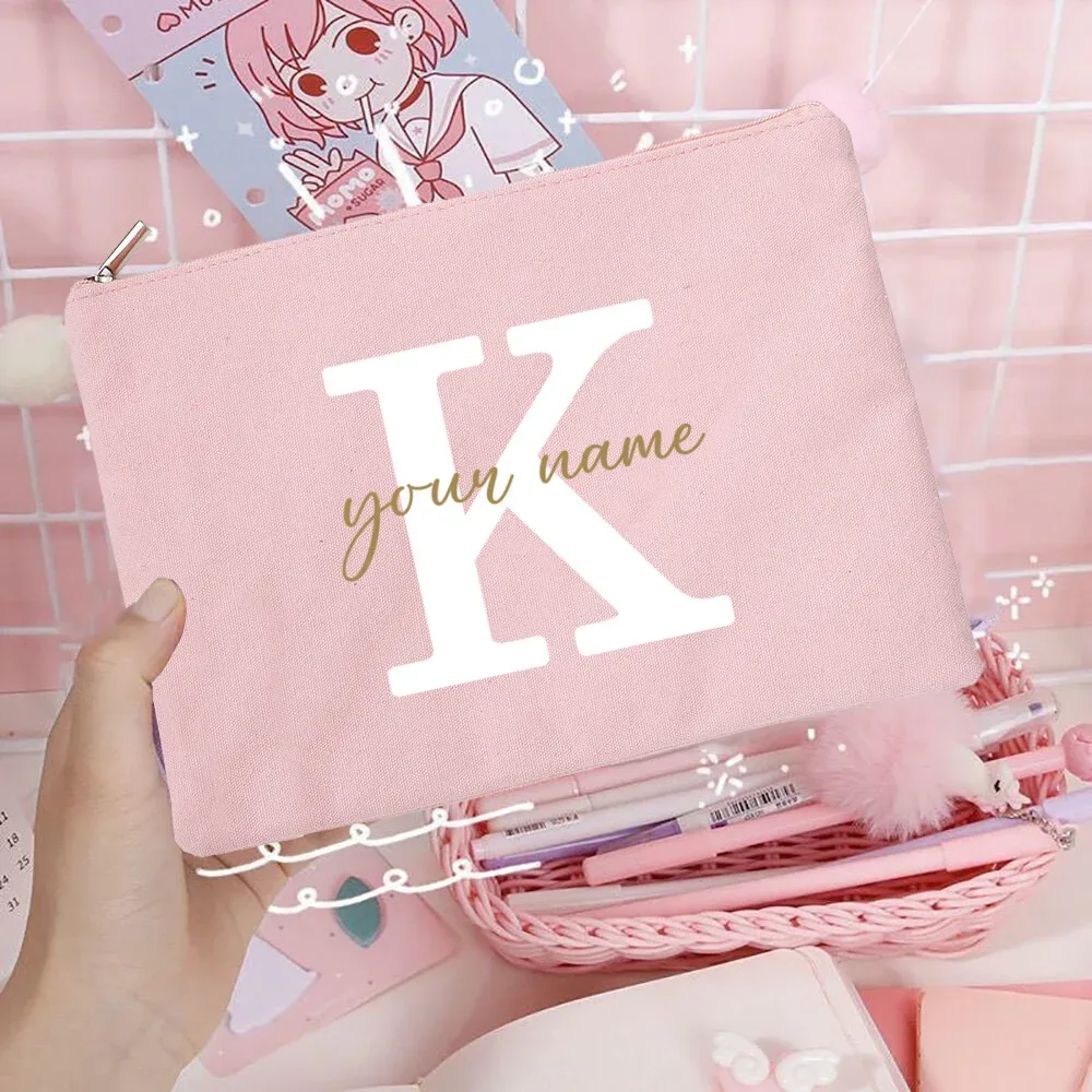 sacs à cosmétiques de demoiselle d'honneur avec nom personnalisé, trousse de maquillage pour filles, pochette de toilette de voyage, cadeaux d'anniversaire de mariage pour elle