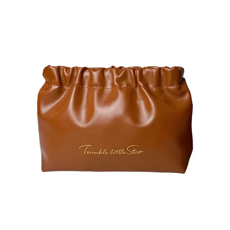 organisateur voyage cosmétiques pliables ovale ouvert motif plissé couleur bleu noir beige femme maquillage chauffereuse