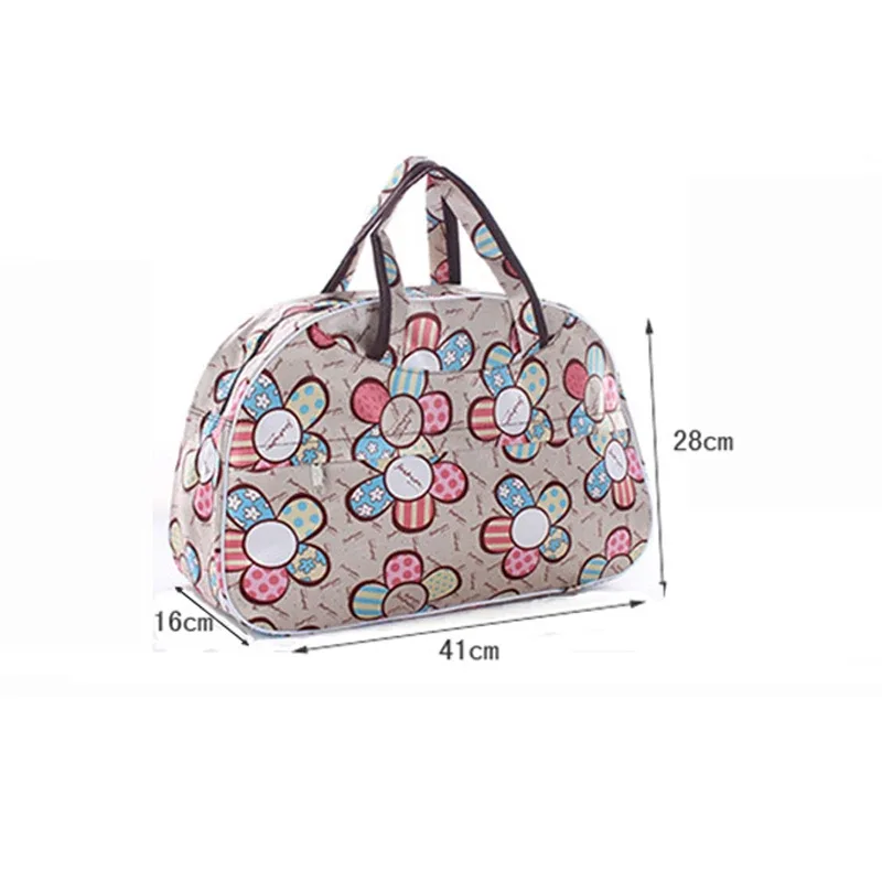 sac voyage sacoche floral beige polyester doux polyvalent femmes hommes sport week end transport vêtements accessoires