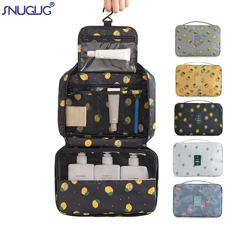 nouveaux sacs de maquillage portables essentiels de voyage, sac de rangement de grande capacité pouvant être lavé, sac de lavage, étui à cosmétiques oxford étanche