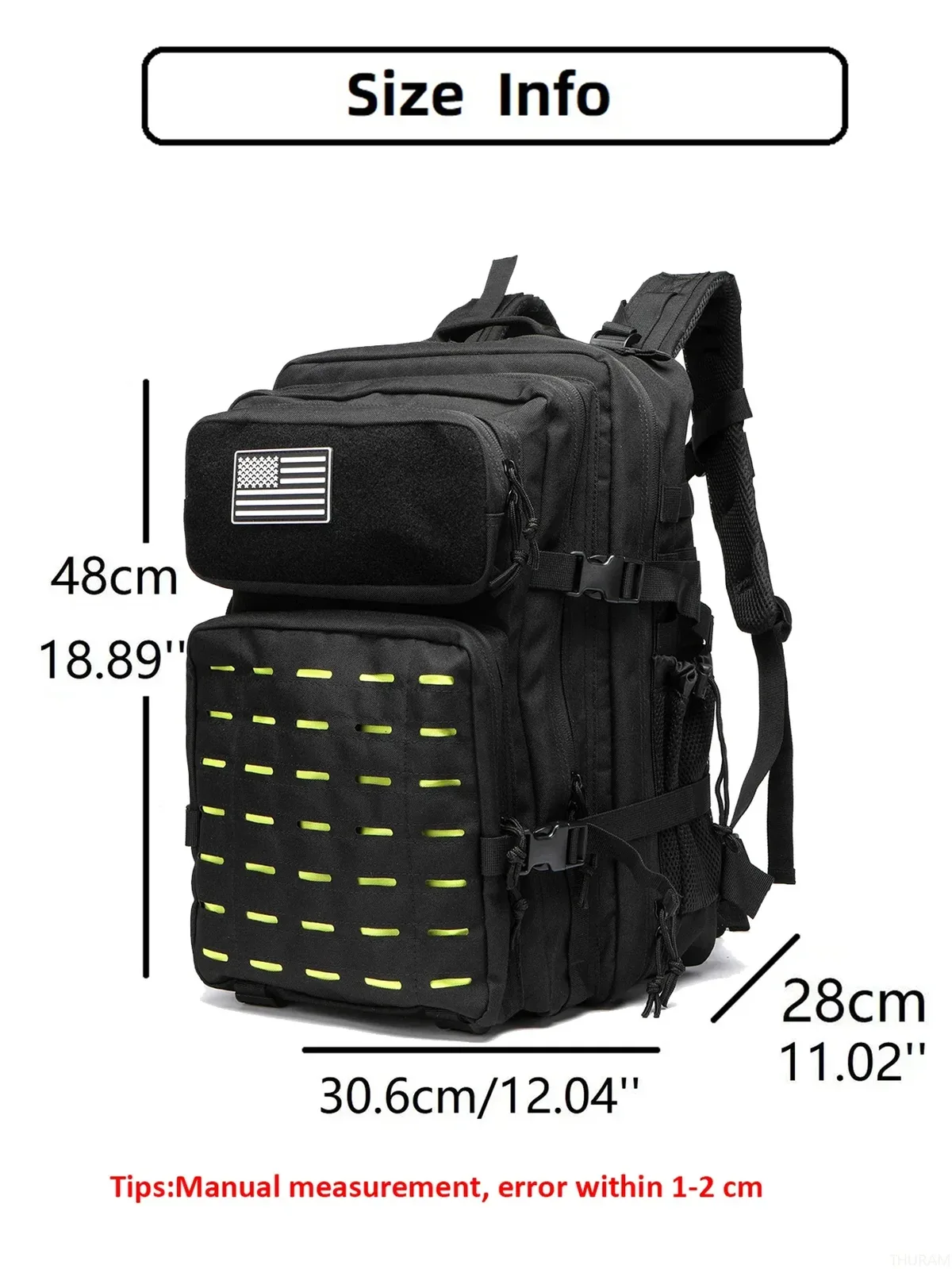 sac à dos d'extérieur étanche, sac à dos pour le trekking, la pêche, la chasse, approuvé par dean m comme bagage à main, jusqu'à 17 ordinateurs portables, 50l