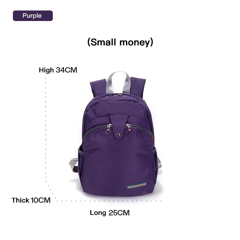 foueissac à dos en toile de nylon imperméable pour femme, sac d'école de voyage, sac de sport décontracté, grande capacité, mode, filles, 2587-11