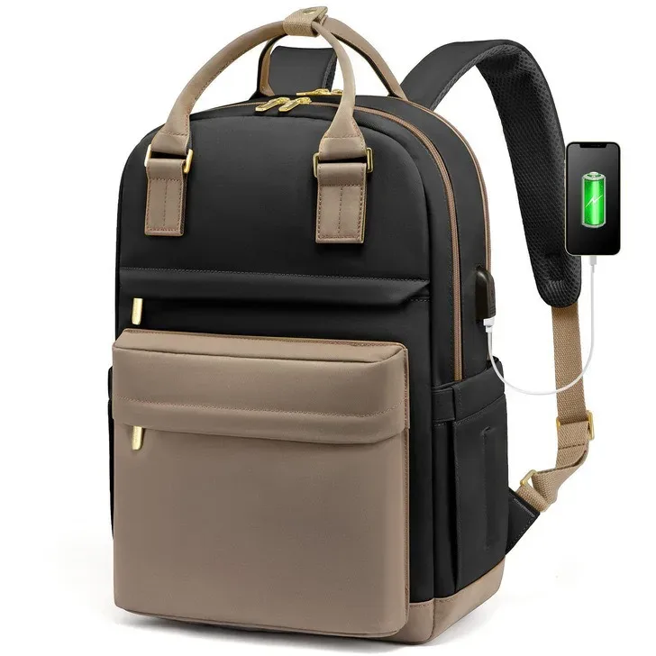 sac à dos pour ordinateur portable avec port de chargement usb, sac à dos d'affaires en cas de déchirure pour les voyages, sac à dos décontracté pour hommes et femmes, 14 pouces, 15 pouces
