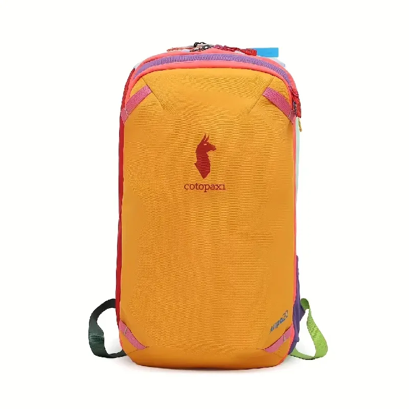 sac à dos double épaule durable 20l, design vibrant couleur camel, unisexe, pour étudiants, sac d'école polyvalent, pour les trajets quotidiens et les voyages