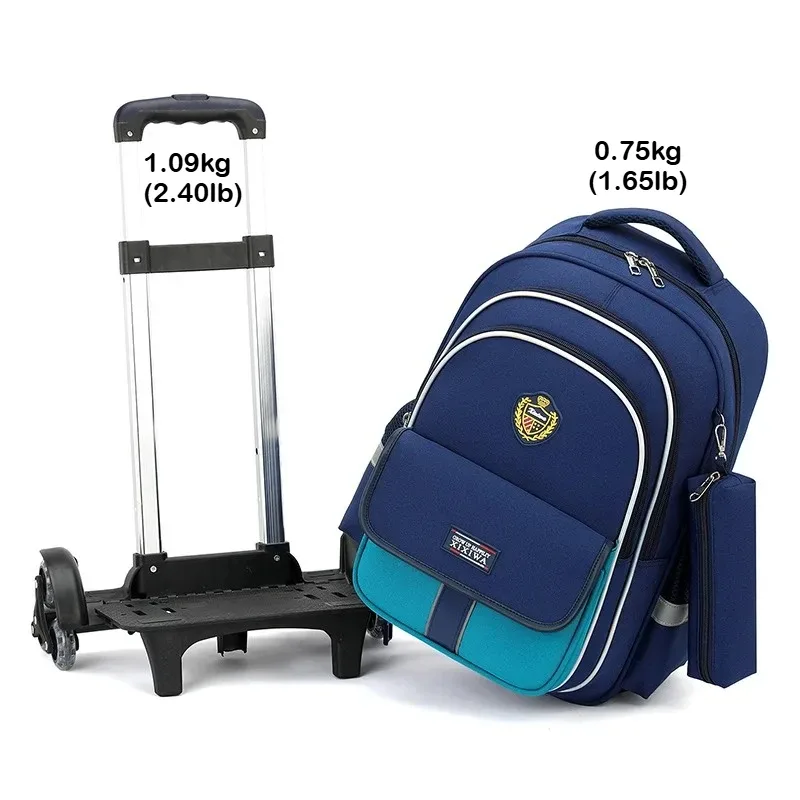 sac à dos à roulettes pour enfants, ensemble de 3 sacs d'école à roulettes pour garçons et filles, sac à dos de voyage avec sac à bandoulière
