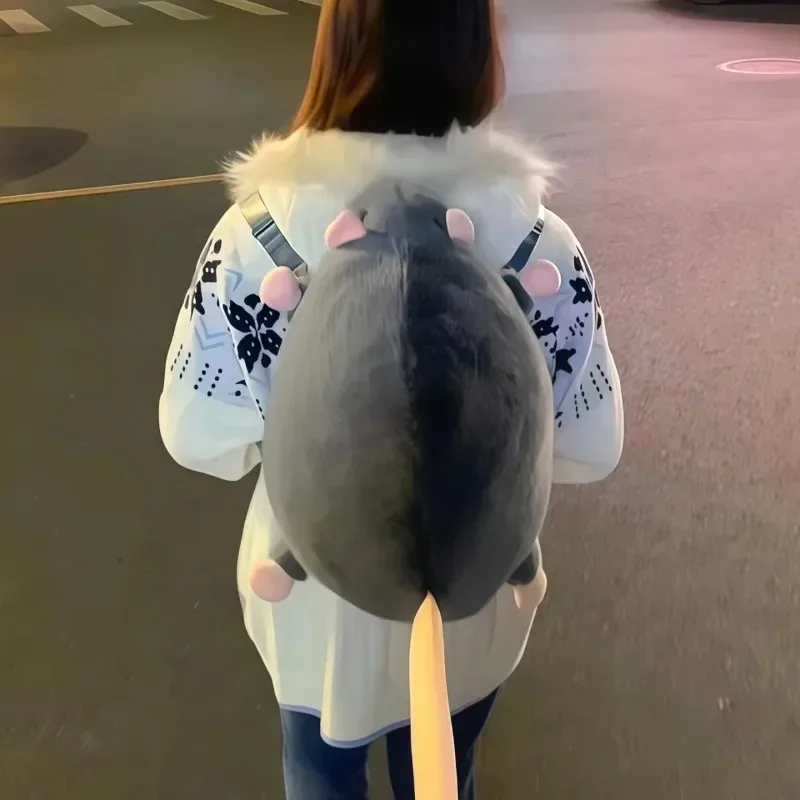 mode peluche fermeture éclair souris forme drôle sacs à dos 2026 offre spéciale design sens niche sacs à dos doux grande capacité sacs de transport