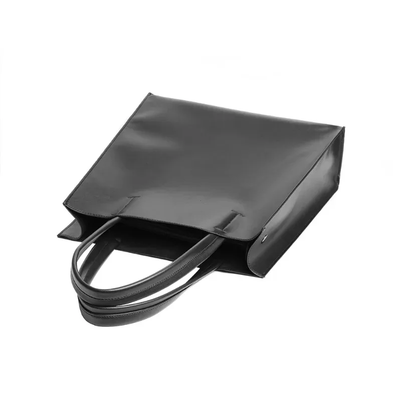 sac à main vertical de grande capacité pour hommes, tapis pliable, sac pour ordinateur portable d'affaires avec sous-sac, matériau pu souple