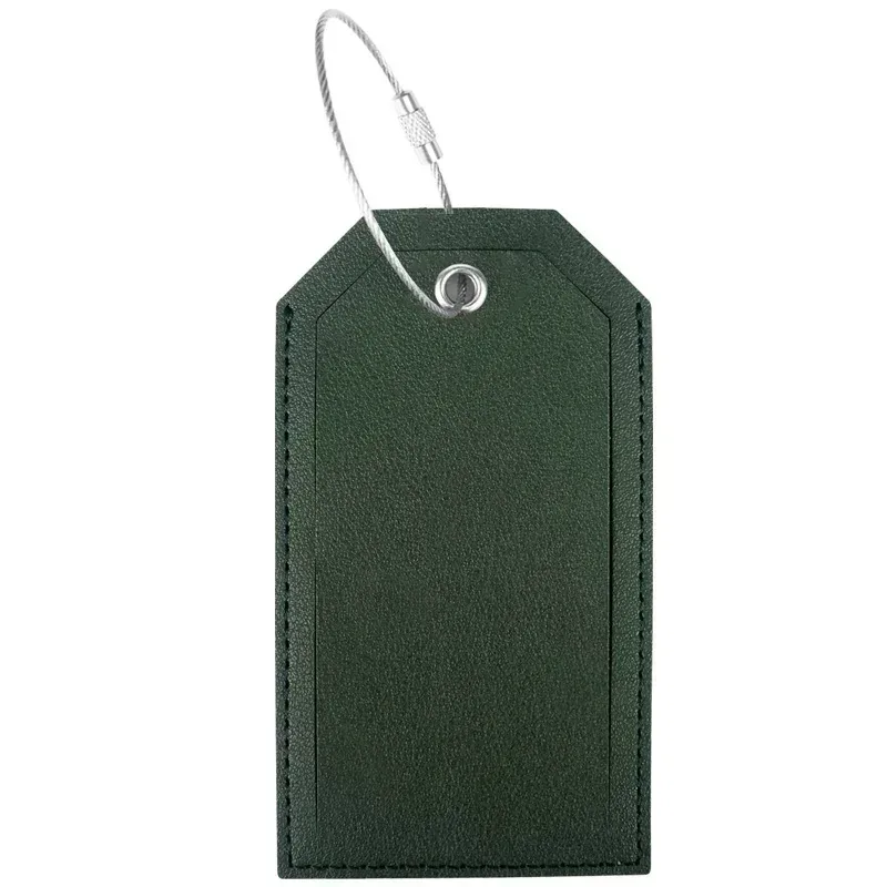 femmes hommes étiquettes de bagages pour valises accessoires de voyage mode couleur unie en cuir pu valise sac étiquette étiquette nom id adresse