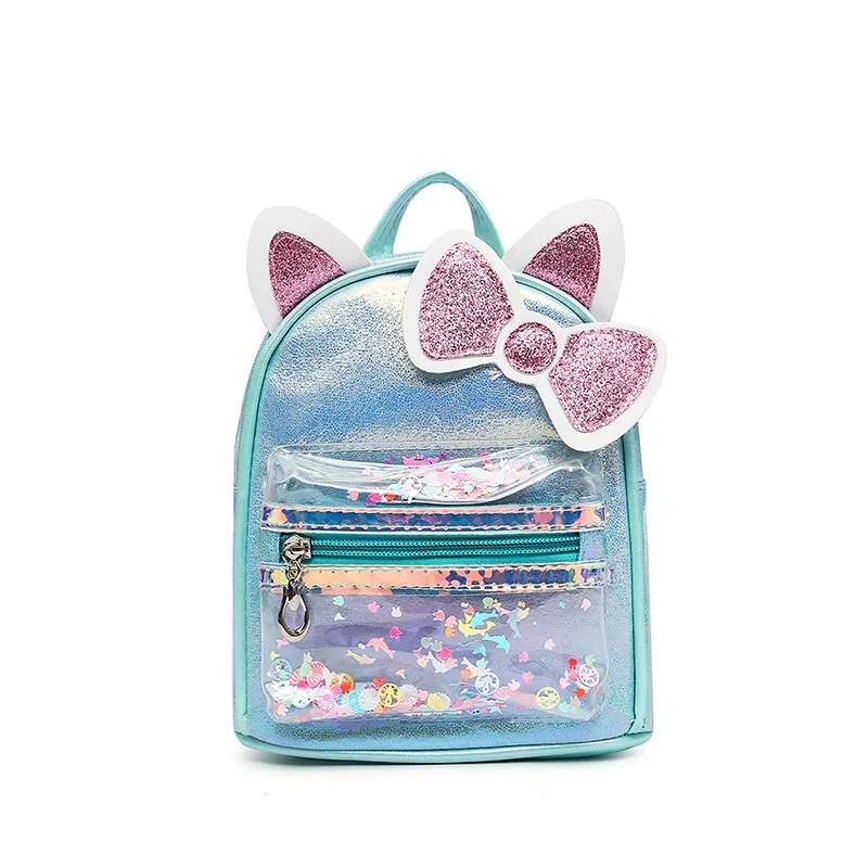 nouveau sac à dos personnalisé avec nœud de dessin animé pour enfants, sac à dos à oreilles mignon, sac de princesse d'extérieur, sac de collation, sac de nom de la maternelle