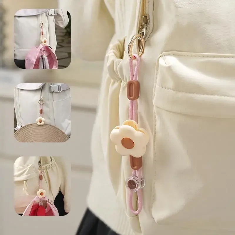 1 pièce – clip portable en forme de fleur pour casquette, support anti-perte en silicone pour sac à dos, sac à main, chapeau de soleil – organisateur portable mains libres