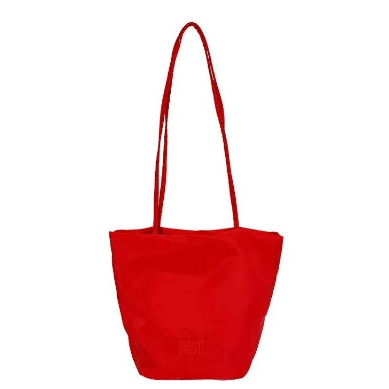 sac fourre-tout mini en nylon uni décontracté pour femme, sac à bandoulière léger pour usage quotidien, travail, voyage et sorties décontractées