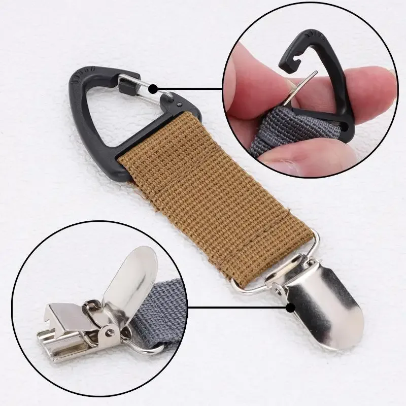 sangle nylon clip chapeau multicouleur activité plein air voyage pratique mains libres fixation stable