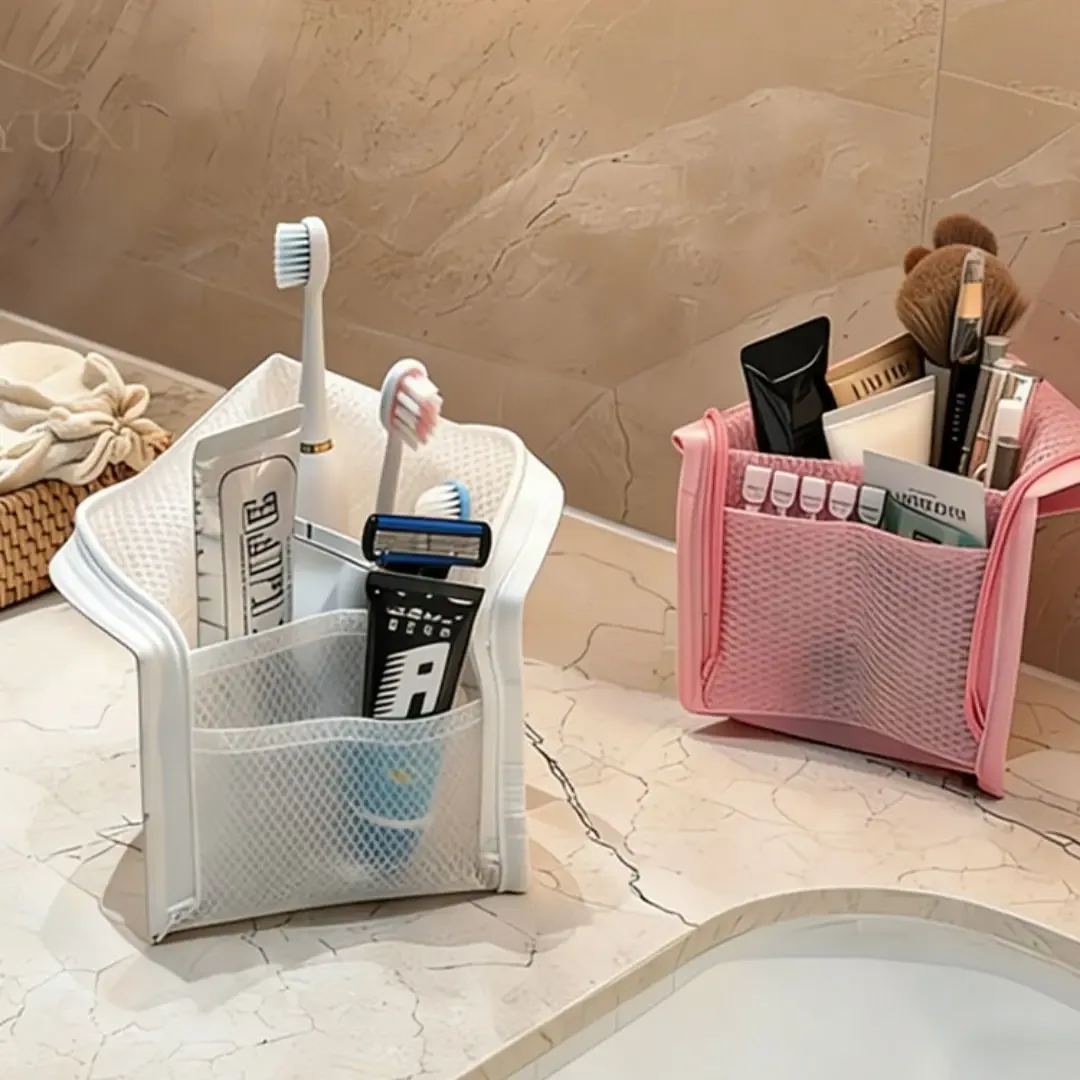 1 Sac de Rangement Cosmétique Transparent à Fermeture Éclair pour Femme, Trousse de Maquillage de Voyage, Organisateur de Pinceaux de Maquillage, Trousse de Toilette