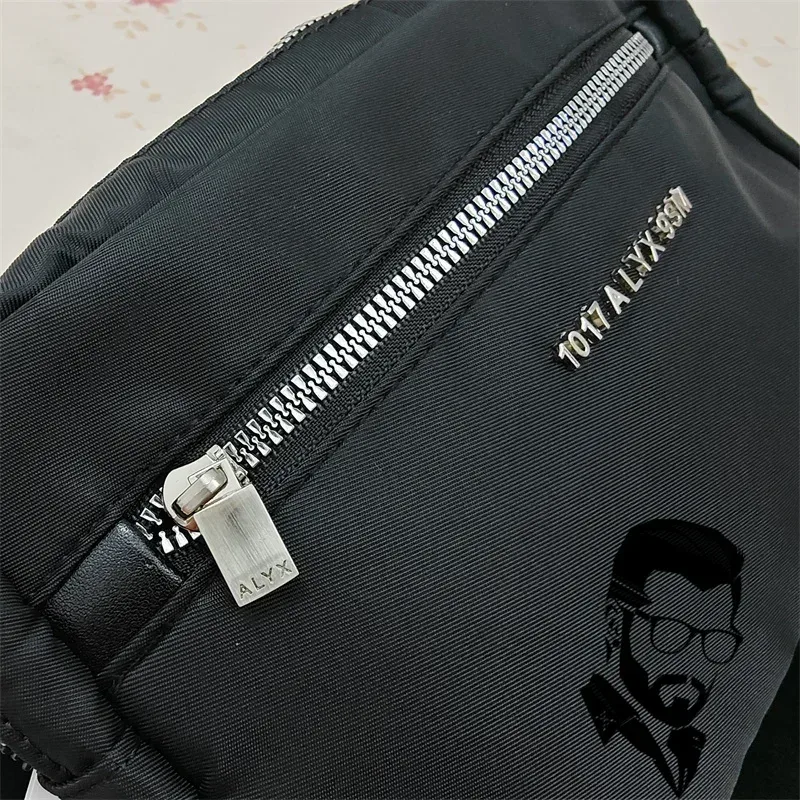 sac de taille alyx en tissu nylon noir, sac à dos de haute qualité pour hommes et femmes, avec fermeture éclair