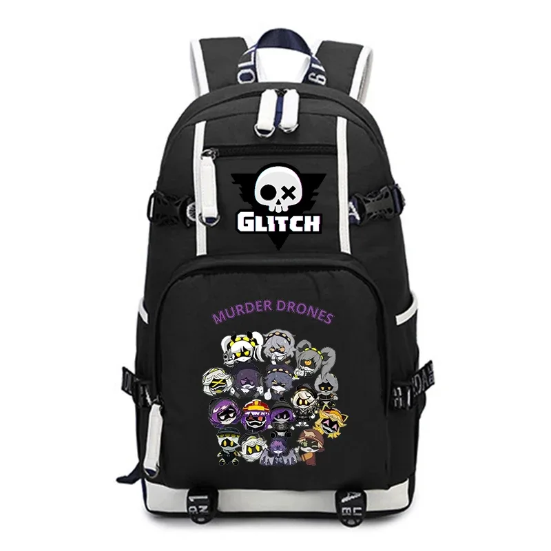 sacs d'école anime murder drones pour hommes et femmes, sac à dos de voyage de grande capacité, sac à dos pour ordinateur à la mode, cartable d'extérieur pour adolescents